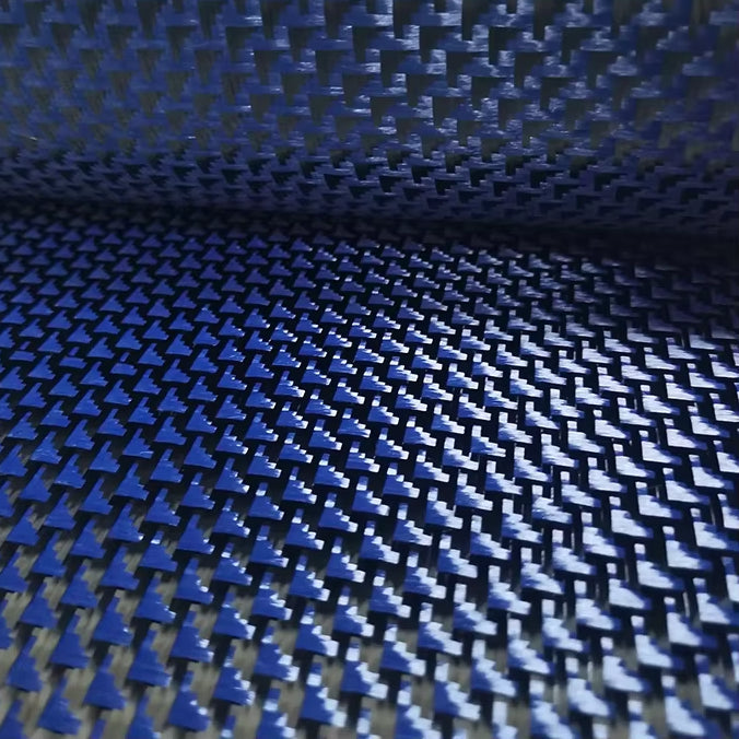 3K 280g Airplane Pattern Aramid Hybrid Carbon Fiber Fabric Cloth blue/red/yellow