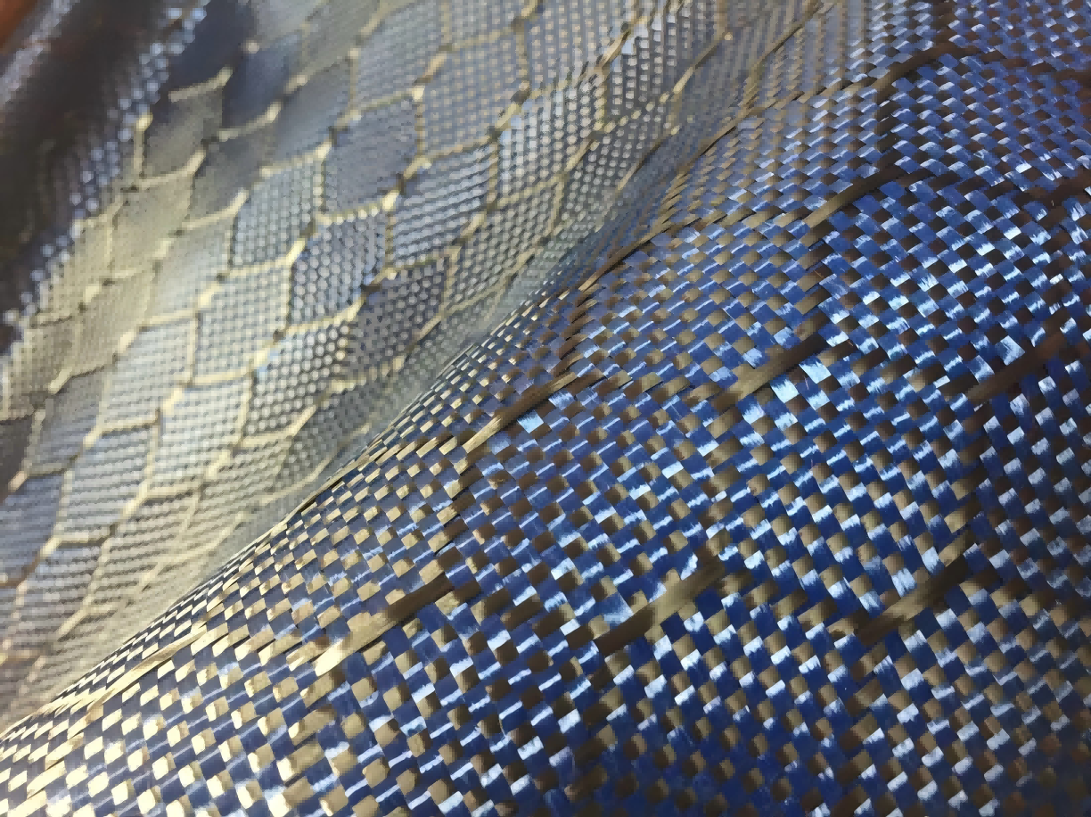 3k 240g Honeycomb Hexagon Carbon Fiber and Aramid fabric - Image 2